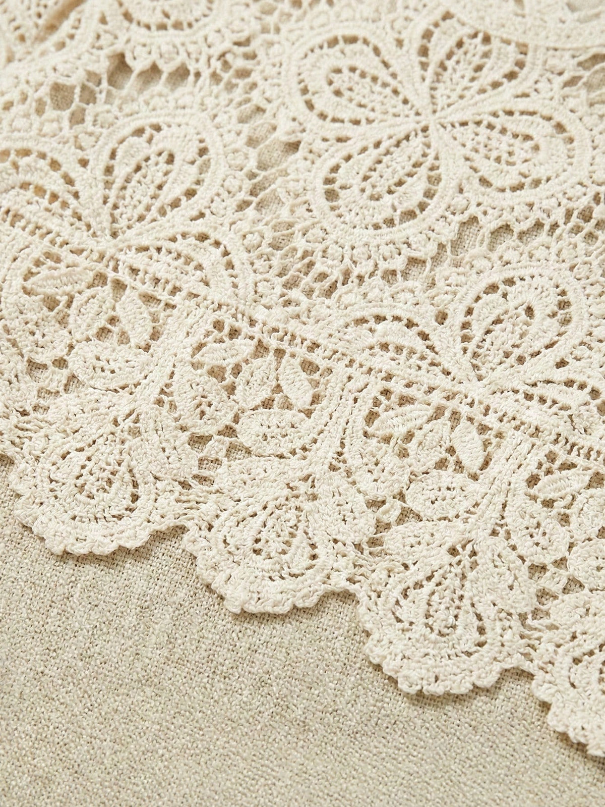 Women's Summer Bohemian Style Hollow Lace Blouse| Loose Short Sleeve Beach Shirt Suitable For Vacation, Festivals, Resorts And Music Festivals