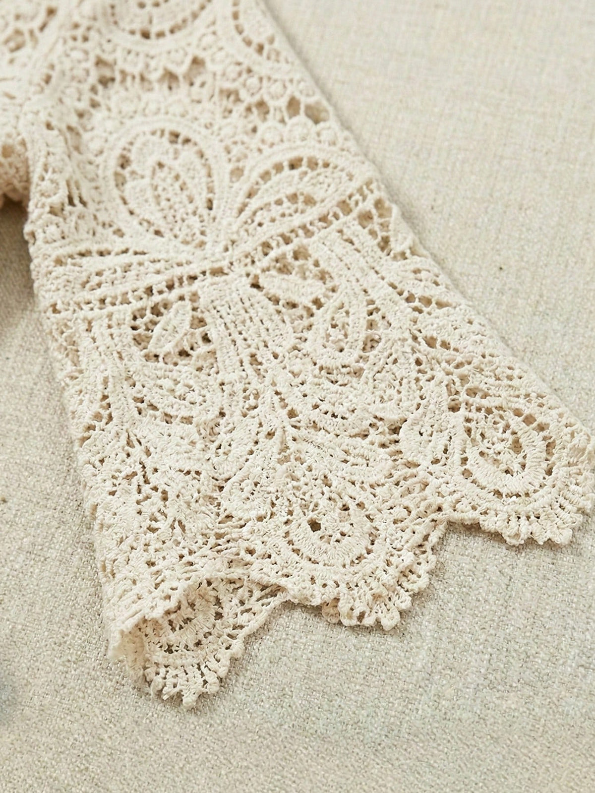 Women's Summer Bohemian Style Hollow Lace Blouse| Loose Short Sleeve Beach Shirt Suitable For Vacation, Festivals, Resorts And Music Festivals