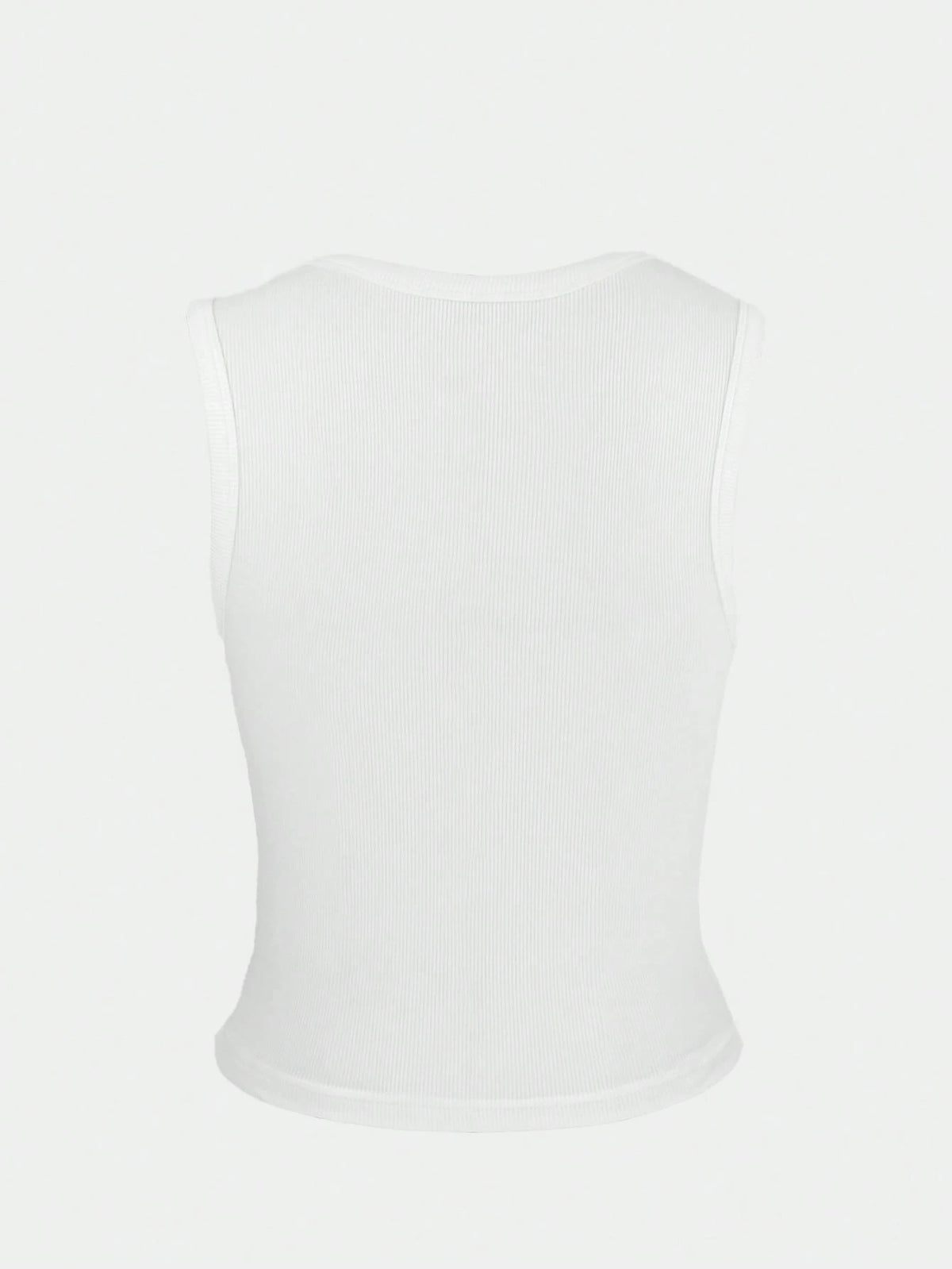 Women's Summer New Arrival Minimalist Fashion Fitted Button Camisole, Casual Versatile Black Top