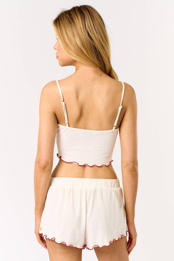 Women's Pointelle Cami Lounge Top & Short Set - Fruit (Final Sale)
