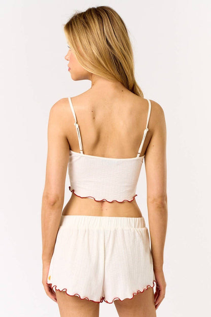 Women's Pointelle Cami Lounge Top & Short Set - Fruit (Final Sale)