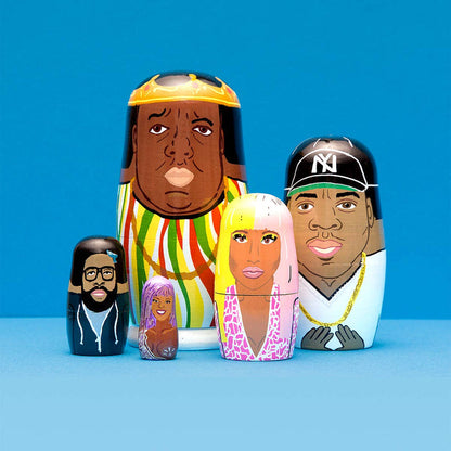 Wooden Nesting Doll Sets - East Coast Rappers