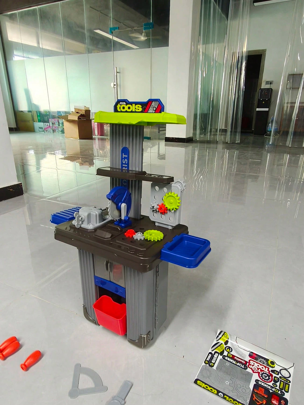 X Portable Tool Pretend Play Set, Including Simulated Tools And A Set Of Children's Fake Building Toys. Easy To Install And Comes With A Boy-Specific Storage Box. It Is An Ideal Birthday Gift For Chil