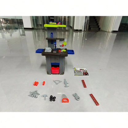 X Portable Tool Pretend Play Set, Including Simulated Tools And A Set Of Children's Fake Building Toys. Easy To Install And Comes With A Boy-Specific Storage Box. It Is An Ideal Birthday Gift For Chil