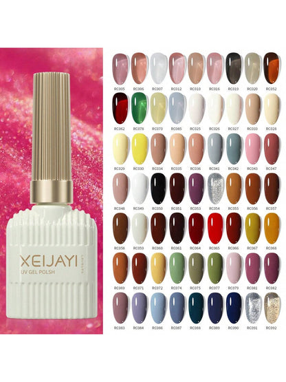 XEIJAYI 1 Bottle 4-Season Gel Nail Polish, 102 Color Options, Suitable For Nail Decoration, Nail Art, DIY Nail Salon, Great Gift For Women