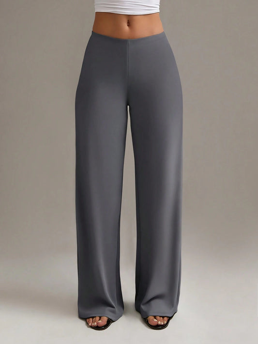 XLLAIS Women's Fashion High Waist Long Straight Pants, Suitable For Vacation Attire Casual Spring