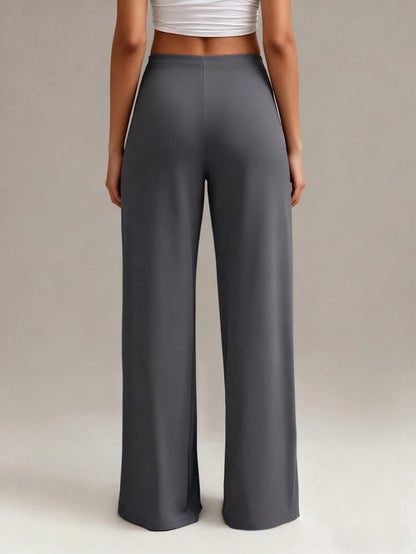 XLLAIS Women's Fashion High Waist Long Straight Pants, Suitable For Vacation Attire Casual Spring