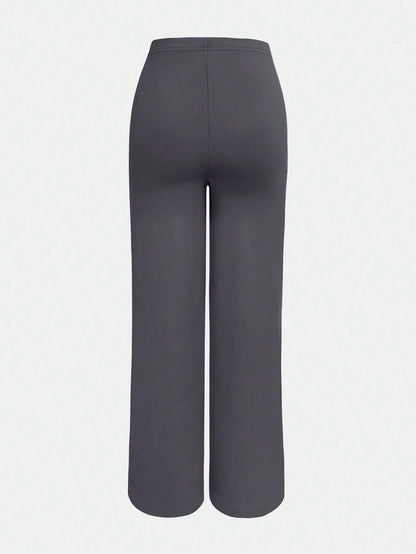 XLLAIS Women's Fashion High Waist Long Straight Pants, Suitable For Vacation Attire Casual Spring