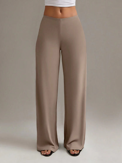 XLLAIS Women's Fashion High Waist Long Straight Pants, Suitable For Vacation Attire Casual Spring