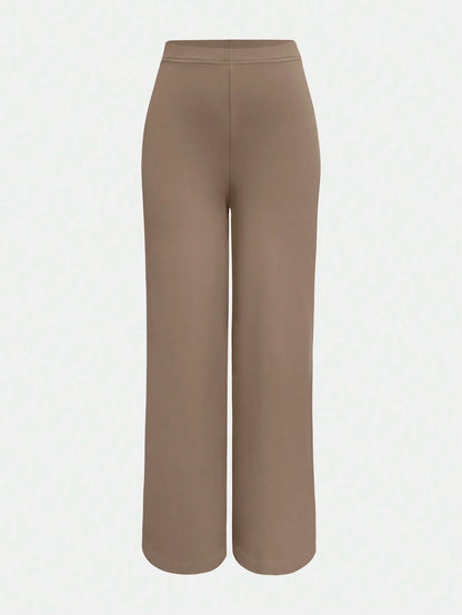 XLLAIS Women's Fashion High Waist Long Straight Pants, Suitable For Vacation Attire Casual Spring