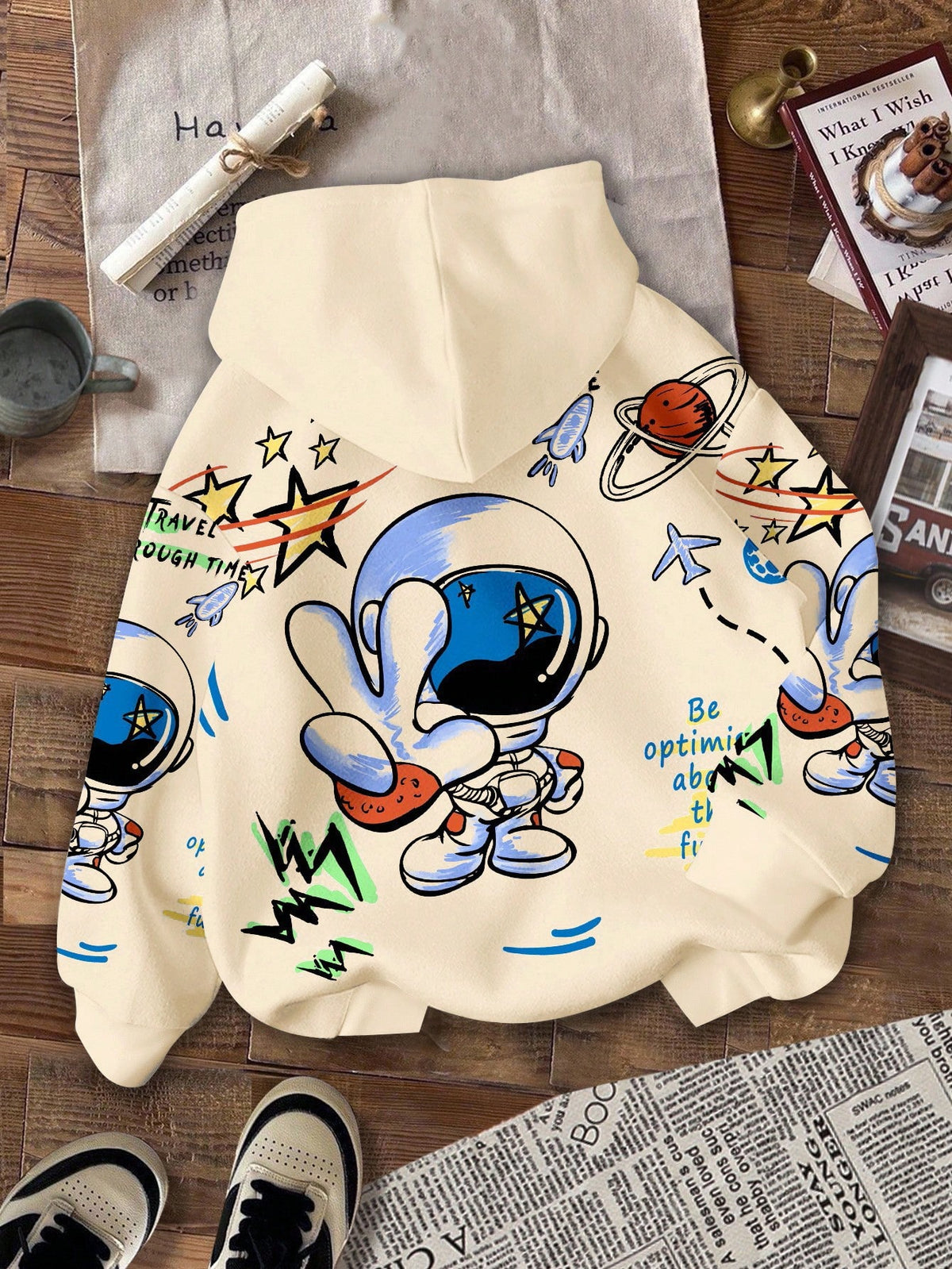 Young Boys Casual Loose Comfortable Everyday Knit Long Sleeve Sweatshirt, Suitable For Autumn/Winter Fall