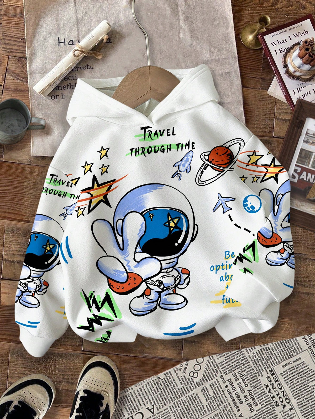 Young Boys Casual Loose Comfortable Everyday Knit Long Sleeve Sweatshirt, Suitable For Autumn/Winter Fall