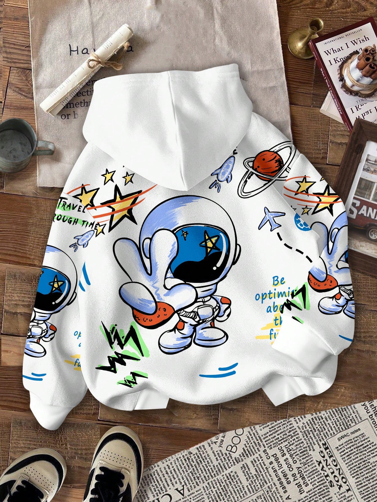 Young Boys Casual Loose Comfortable Everyday Knit Long Sleeve Sweatshirt, Suitable For Autumn/Winter Fall