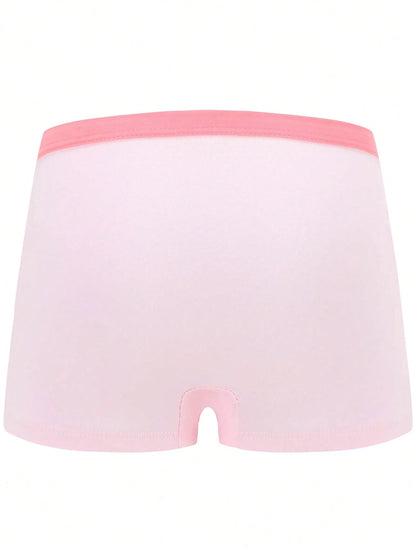Young Girl 4pcs/Pack Soft, Comfortable And Cute Pattern Briefs