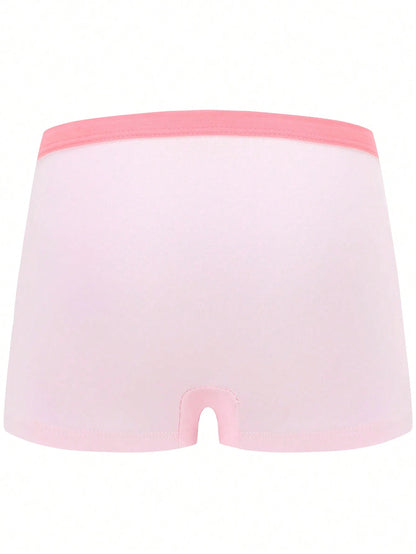 Young Girl 4pcs/Pack Soft, Comfortable And Cute Pattern Briefs