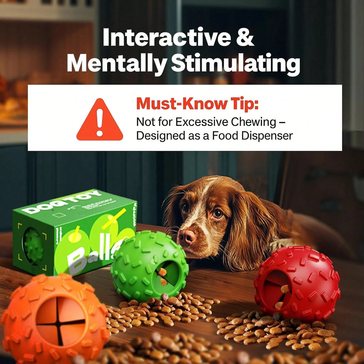 ZHIERDE Treat Dispensing Dog Toys- Interactive Cognitive Dog Treat Toy,Puzzle Ball For Puppies &Amp; Small Dogs,Promotes Slow Eating, Reduces
