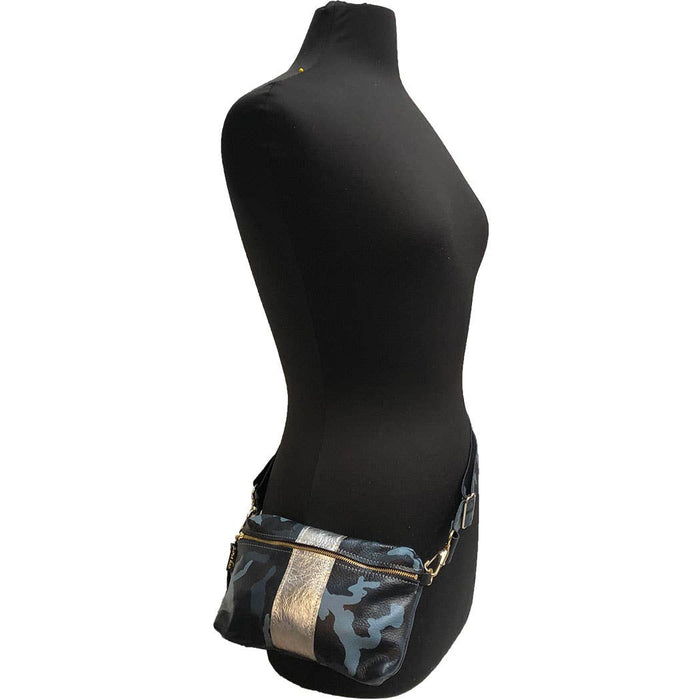Zina Kao - The Breckenridge Hipbag - Pewter w/ Neutral Stripes