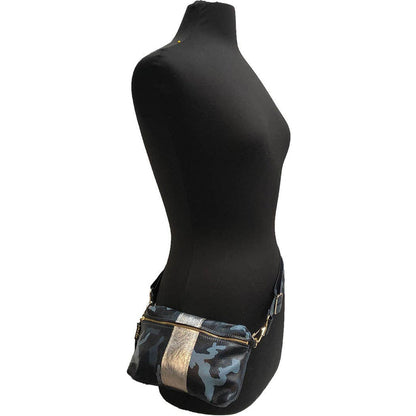 Zina Kao - The Breckenridge Hipbag - Pewter w/ Neutral Stripes