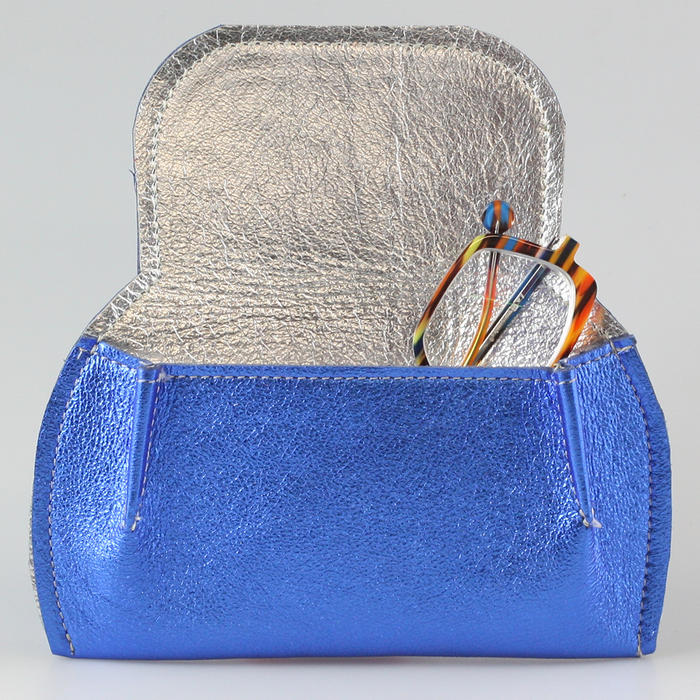 Zina Kao - The Marla Sunglass Case: Metallic Leather