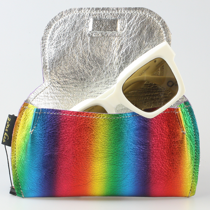 Zina Kao - The Marla Sunglass Case: Metallic Leather